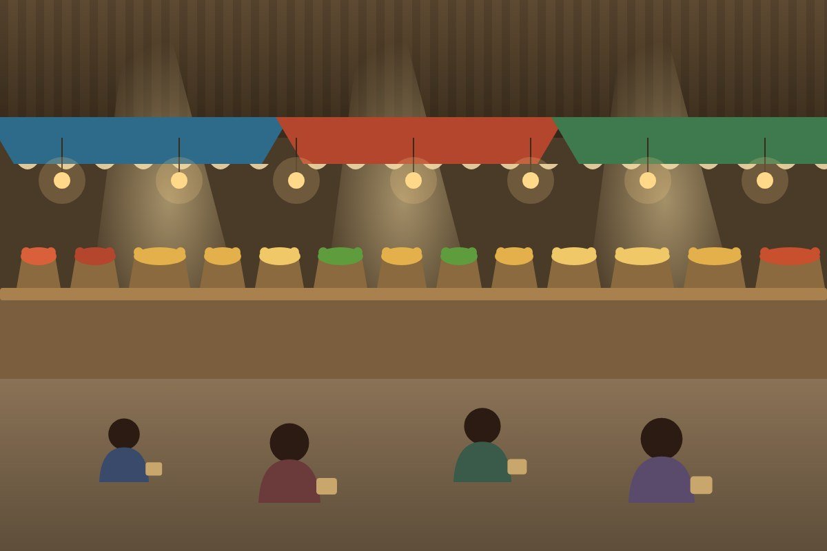 Russian Market Food Stalls