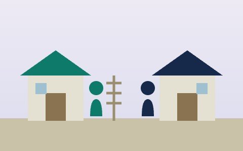 Two houses and residents